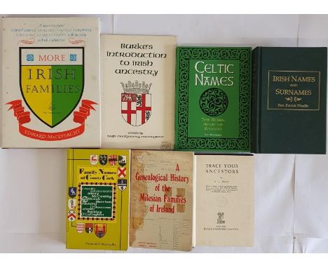 Woulfe, Irish Names and Surnames, 1993, fasc of 1923 original ed. Green cloth, vg. 69 pps. O Murchadha, Family Names of Co Co