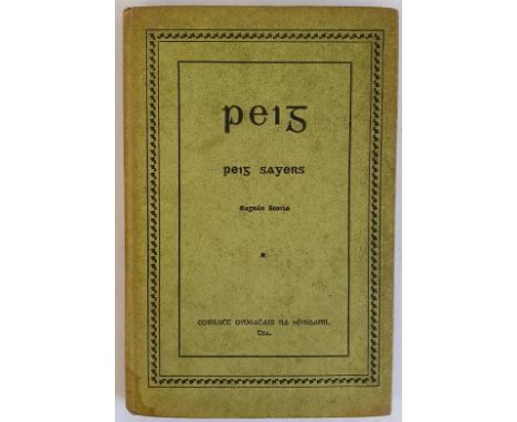 PEIG - Peig Sayers, Maire O Cinneide, Comhlucht Oideachais na hEireann, 1935. First Edition THUS, First Printing. virca 1935.
