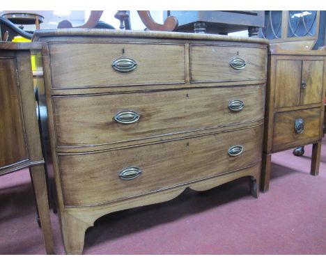 A XIX Century Mahogany Chest of Drawers, with two short drawers, two long drawers, on bracket feet.