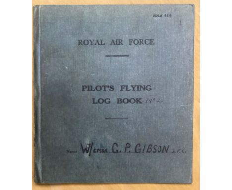 WW2 Dambuster Raid veterans multiple signed Copy of Guy Gibson VC logbook Number 2 1943. A quite unique item with details of 