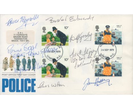 Great Train Robbery multi signed Police Post Office commemorative cover signatures include Ronnie Biggs on front and back, Bu