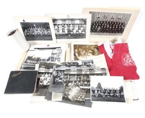 A vintage rugby jersey and a collection of photographs. Circa 1960s, belonging to Mr R Leyland. 