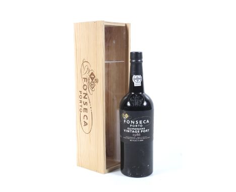 A bottle of Fonseca guimareans 1986 vintage port. 75cl, 20.5% vol.