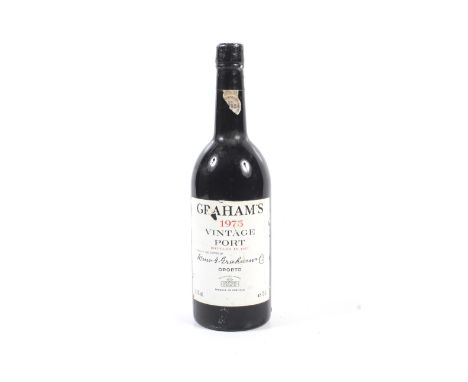 A bottle of Grahams 1975 vintage port. 75cl, 20.7% vol. 