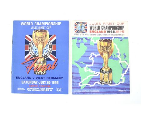 Two 1966 World Cup Final booklets. Comprising a official souvenir programme and brochure