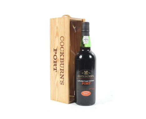 A bottle of Cockburn's 1997 late bottled vintage port. Boxed, 75cl, 20% vol. 