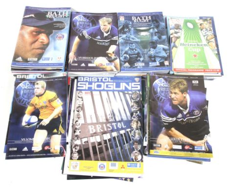 A collection of Bath Rugby programmes. A good range including league and cup matches, mainly early 2000s.  Condition Report: 