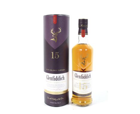 A bottle of Glenfiddich Old Solera 15 single malt scotch whisky. 70cl, 40% vol, in box. 