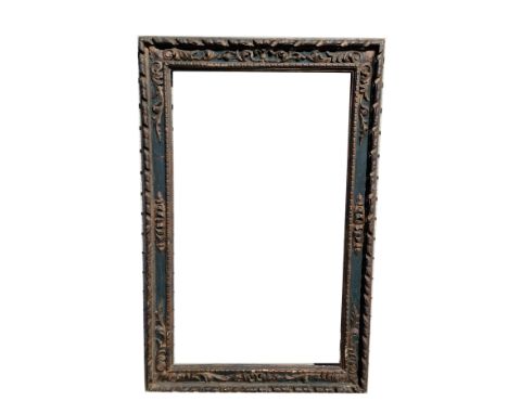 Monumental Antique Wood Carved Old Master Frame. Rabbet Size: 55.5 x 33.25 in. Overall Framed Size: 65 x 42.5 in.