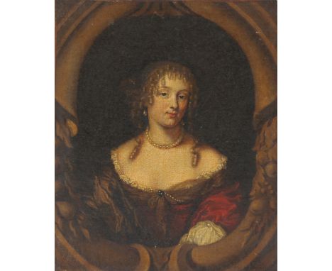 18th C. Continental School Portrait of an Elegant Woman. Oil on canvas. Appears to be unsigned. Old stencils verso. Wax seal 
