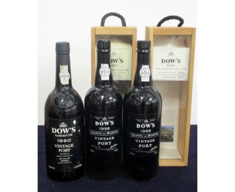 1 bt Dow's 1980 Vintage Port i.n 1 bt Dow's Quinta do Bomfim 1998 Vintage Port owc 1 bt Dow's Quinta do Bomfim 1999 Vintage P