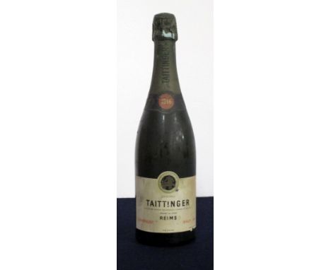 1 bt Taittinger 1966 Vintage Brut Champagne  ahrg/vsl bs, signs of historic seepage.  Level with base of neck