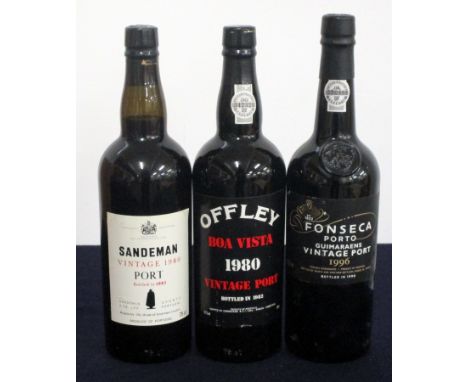 1 bt Sandeman 1980 Vintage Port i.n 1 bt Offley Boa Vista 1980 Vintage Port i.n 1 bt Fonseca Guimaraens 1996 Vintage Port Abo
