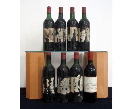 4 bts  Ch. Lynch-Bages 1962 Pauillac, 5me Cru Classé 2 us, 1 ms, 1 lms, bs/cdl/pt dis 3 bts  Ch. Lynch-Bages Vintage Unknown 