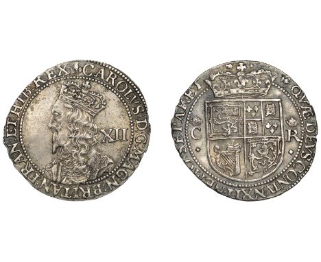 Charles I (1625-1649), Third coinage, Falconer’s Second issue, Twelve Shillings, mm. leaved thistle, colon stops on obv., rea