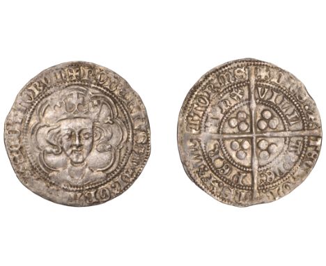 Robert III (1390-1406), Heavy coinage, Second issue, Groat, Perth, mm. cross potent, tressure of eight arcs, trefoils on cusp