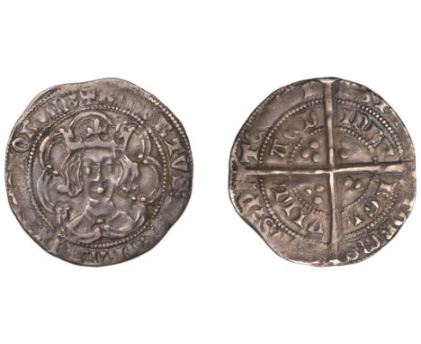 Robert III (1390-1406), Heavy coinage, First issue, Groat, Edinburgh, mm. cross potent, tressure of seven arcs, large trefoil