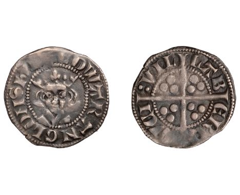 Edward I and II (1296-1318), Occupation of Berwick, Penny, Berwick, class V*, repunched London dies with squinting eyes and ‘