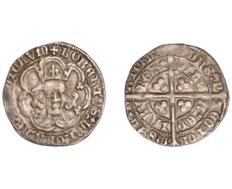 Robert III (1390-1406), Heavy coinage, First issue, Groat, Edinburgh, mm. cross potent, tressure of seven arcs, trefoils on c