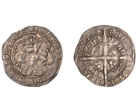 Robert III (1390-1406), Heavy coinage, First issue, Groat, Edinburgh, mm. cross potent, tressure of seven arcs, trefoils on c