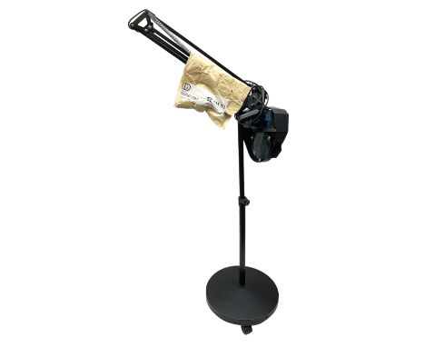 Telescopic floor standing or table mounting angle poise lamp