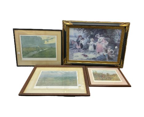 Lionel Edwards (British 1878-1966): 'The Holderness' and The Hunt, two colour prints signed in pencil; Thomas Ivester Lloyd (
