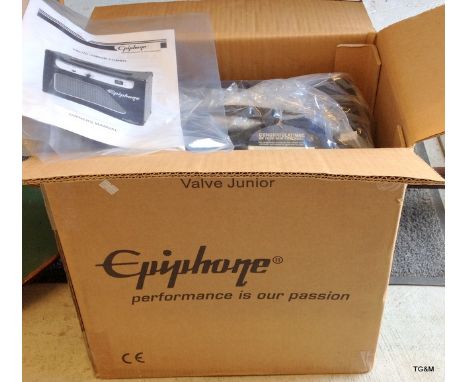 An Epiphone valve guitar amplifier 240v  boxed with instructions