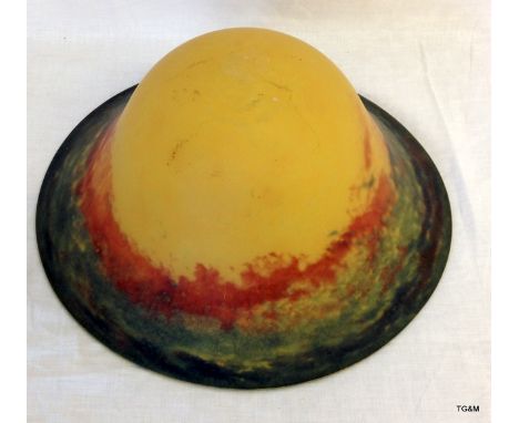 A glass multicoloured lamp shade 30cm in diameter