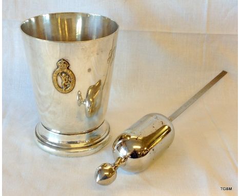 A Royal Signals tankard and Spirit Zecol Hydrometer