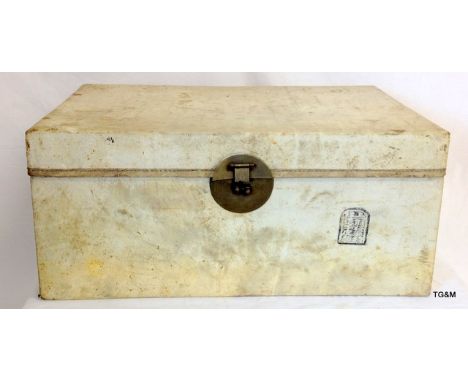 A pig skin covered trunk