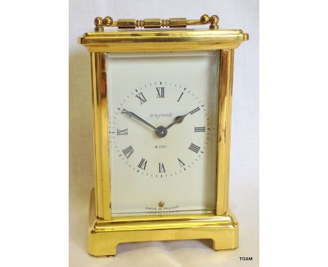 A Bayard 8 day carriage clock made in France
