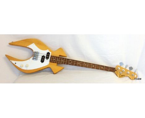 An electric 'Encore' Bass guitar