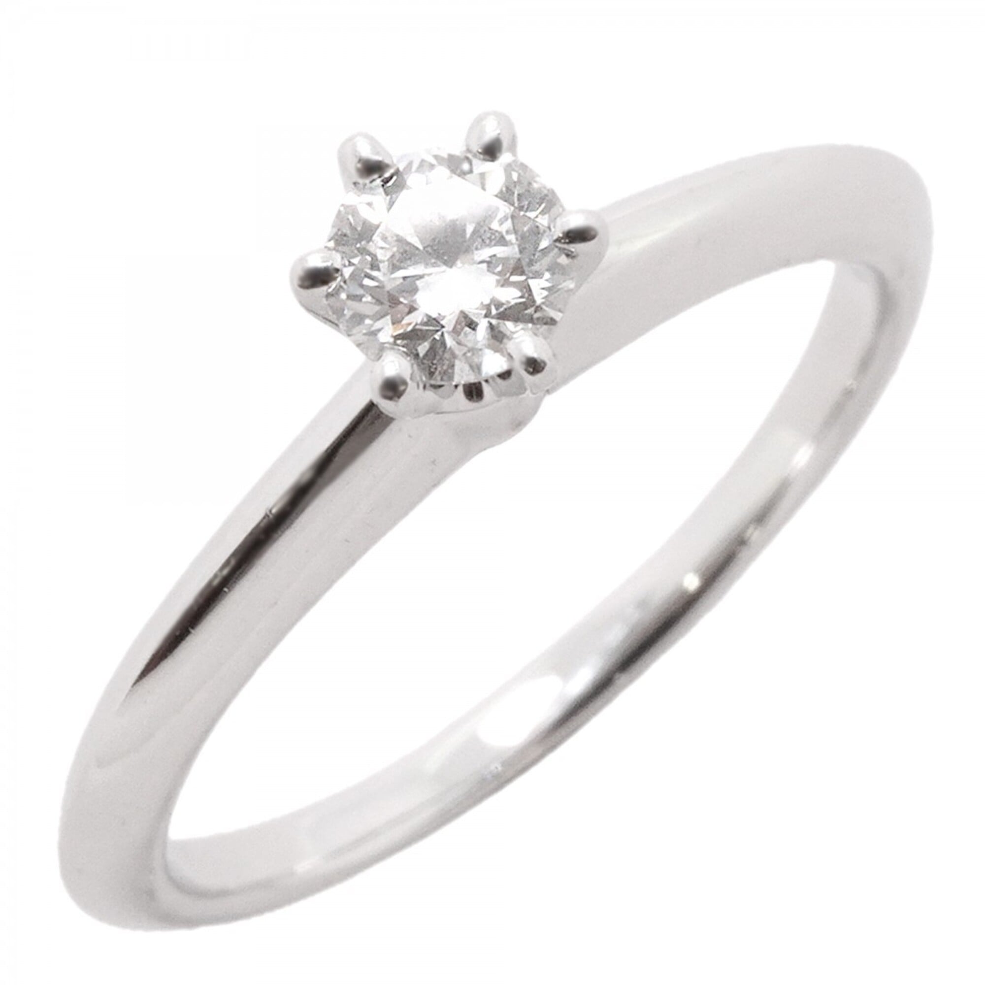 Tiffany & Co. Solitaire Ring, 1PD (One Diamond), Pt950 Platinum, 0.23ct Diamond, Size 11.5 (Women\'s