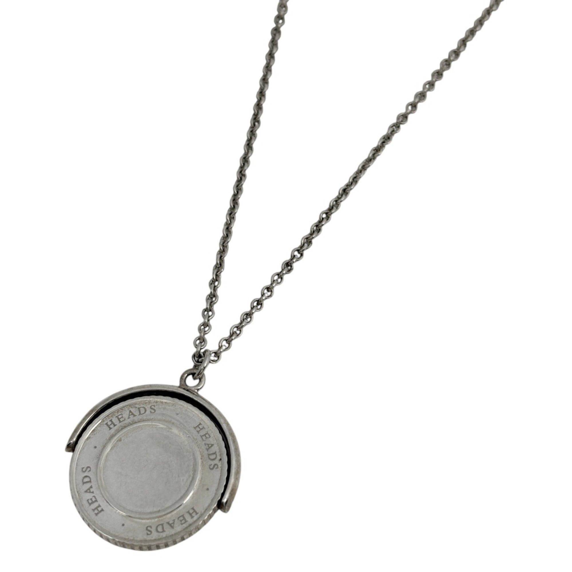 Tiffany & Co. Heads Tails Coin Necklace, Sterling Silver 925, Silver, Women\'s
