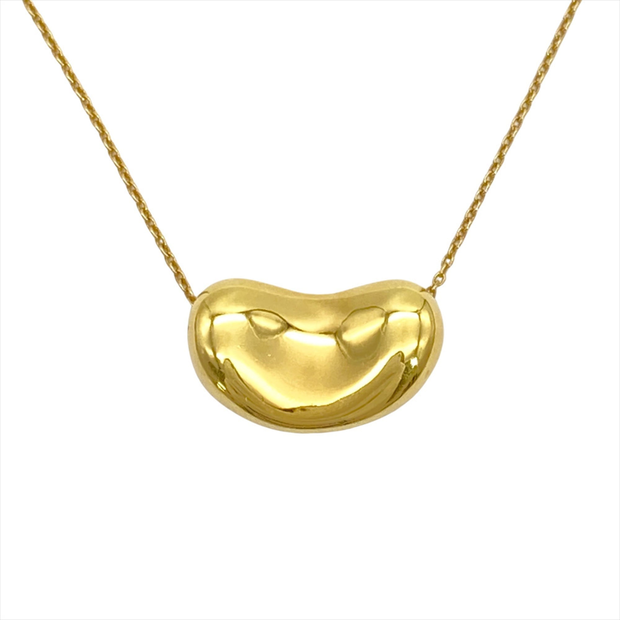 Tiffany & Co. Bean Large Design Necklace, 18K Yellow Gold, 6.9g, 39cm, Women\'s.