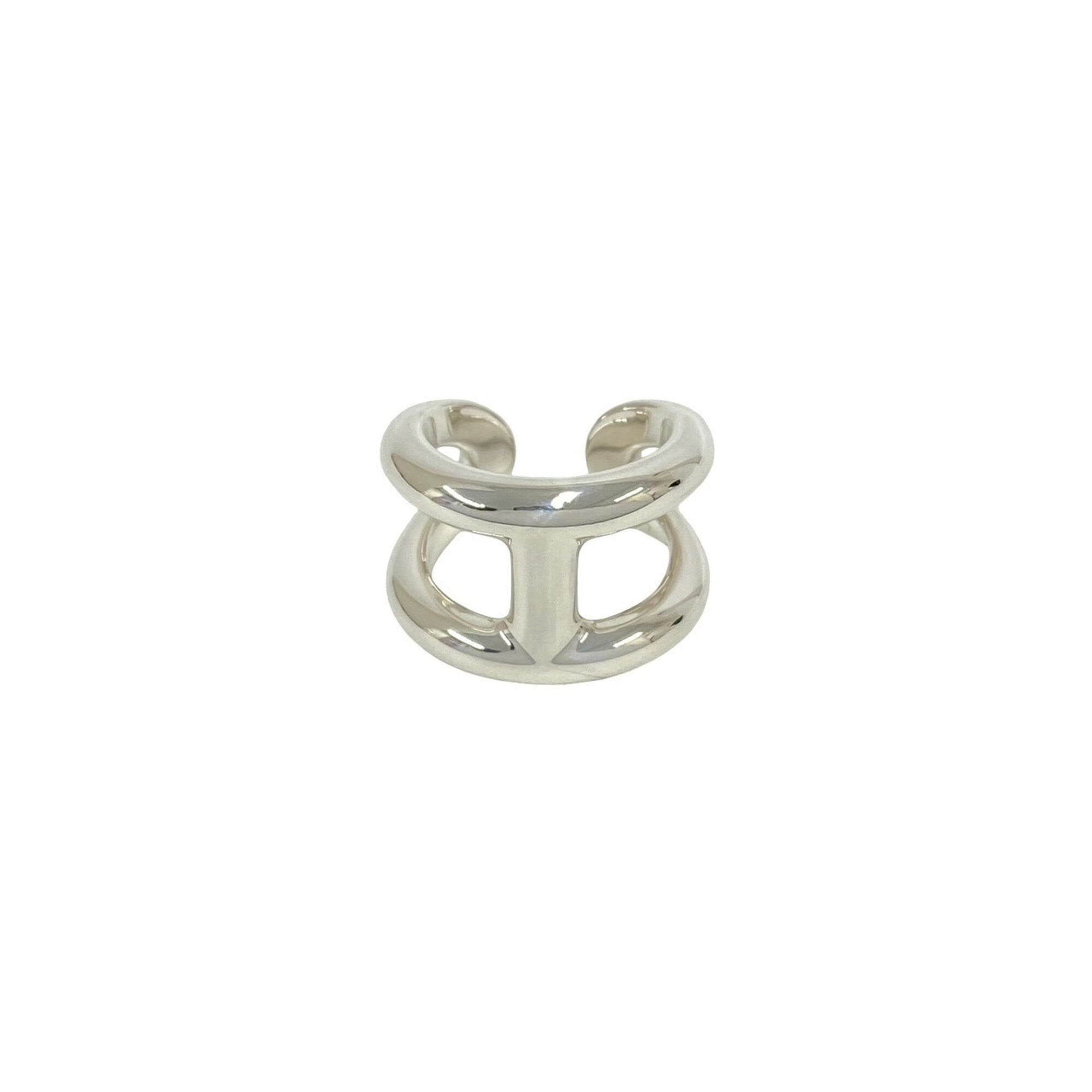 HERMES Osmos GM Sterling Silver 925 Ring, Men\'s Accessory, Silver, 56118
