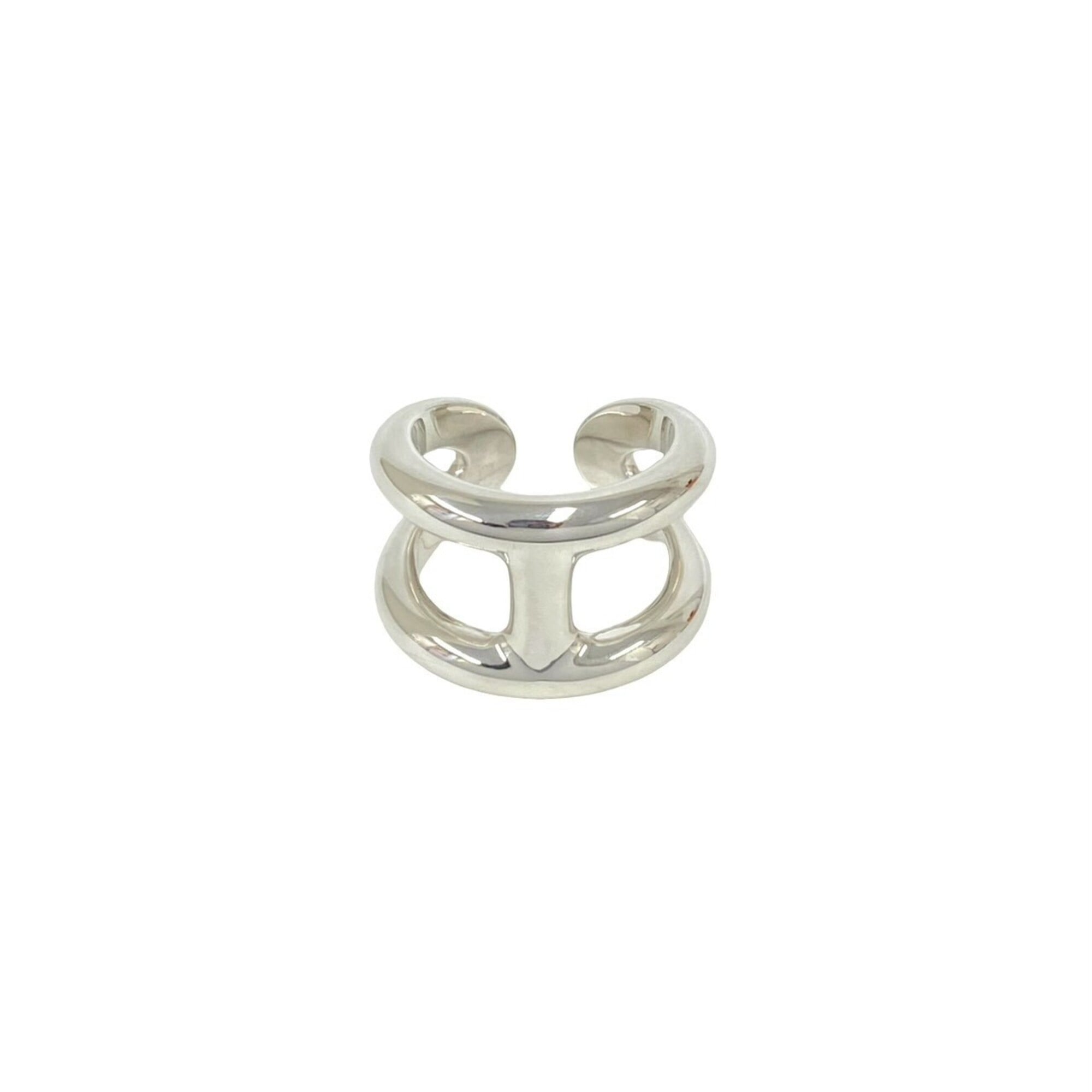 HERMES Osmos GM Ring, Sterling Silver 925, Men\'s Accessory, Silver, 56194
