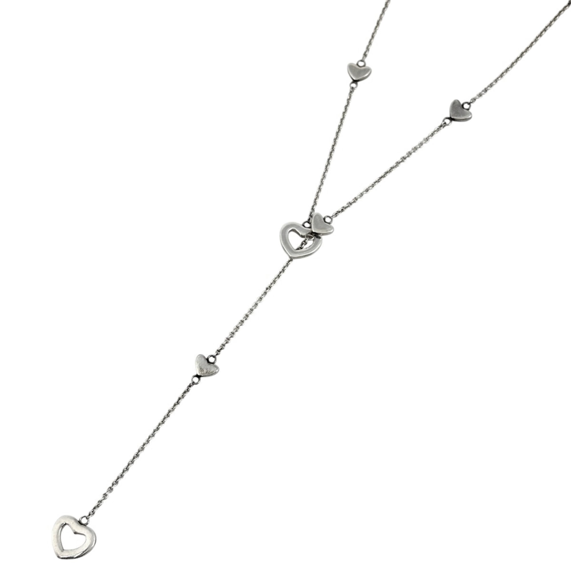 Tiffany & Co. Heart Link Necklace Lariat Sterling Silver 925 Women\'s