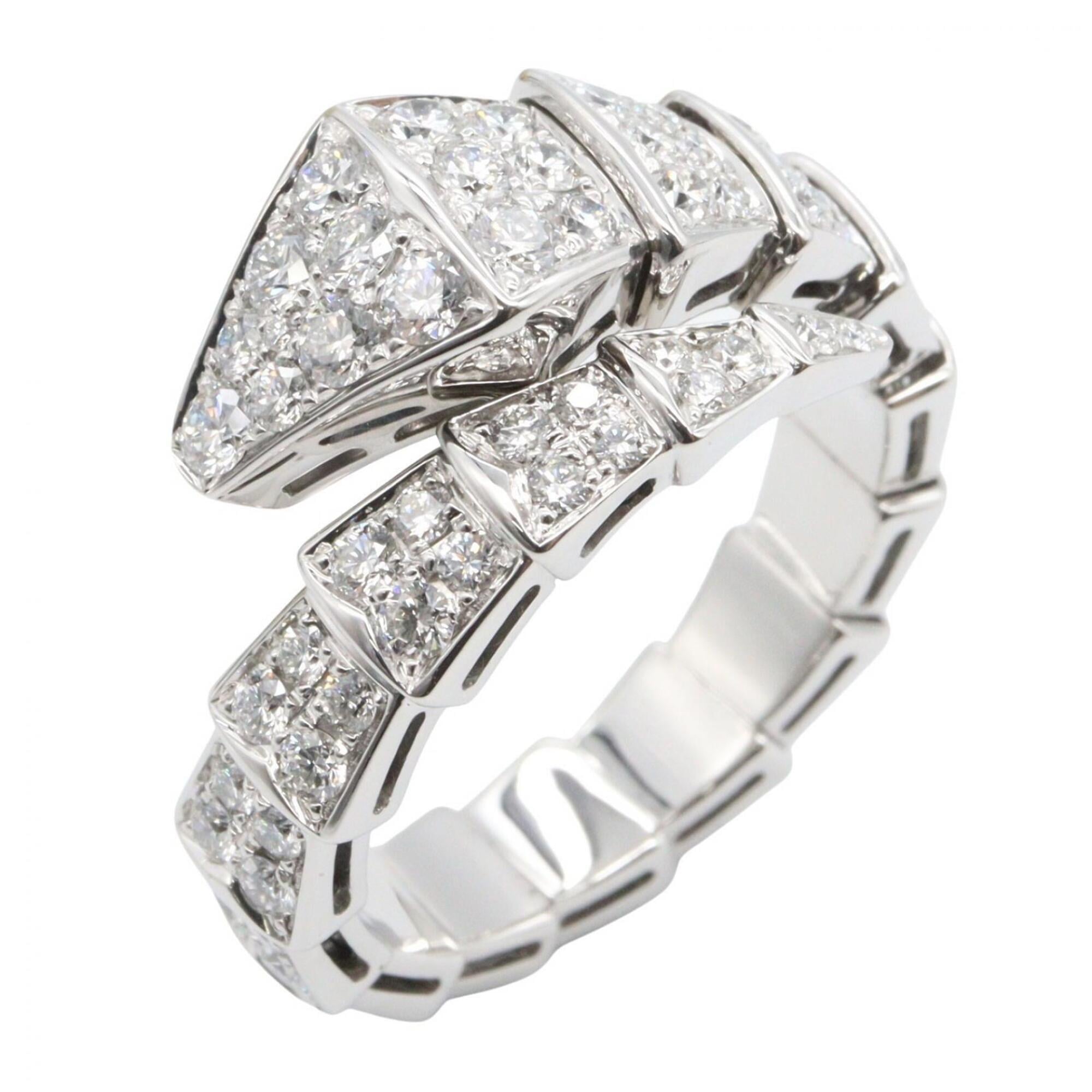 Bulgari BVLGARI Serpenti Viper Diamond Ring - Ring/Finger Jewelry 18KWG (White Gold) Women\'s Silver