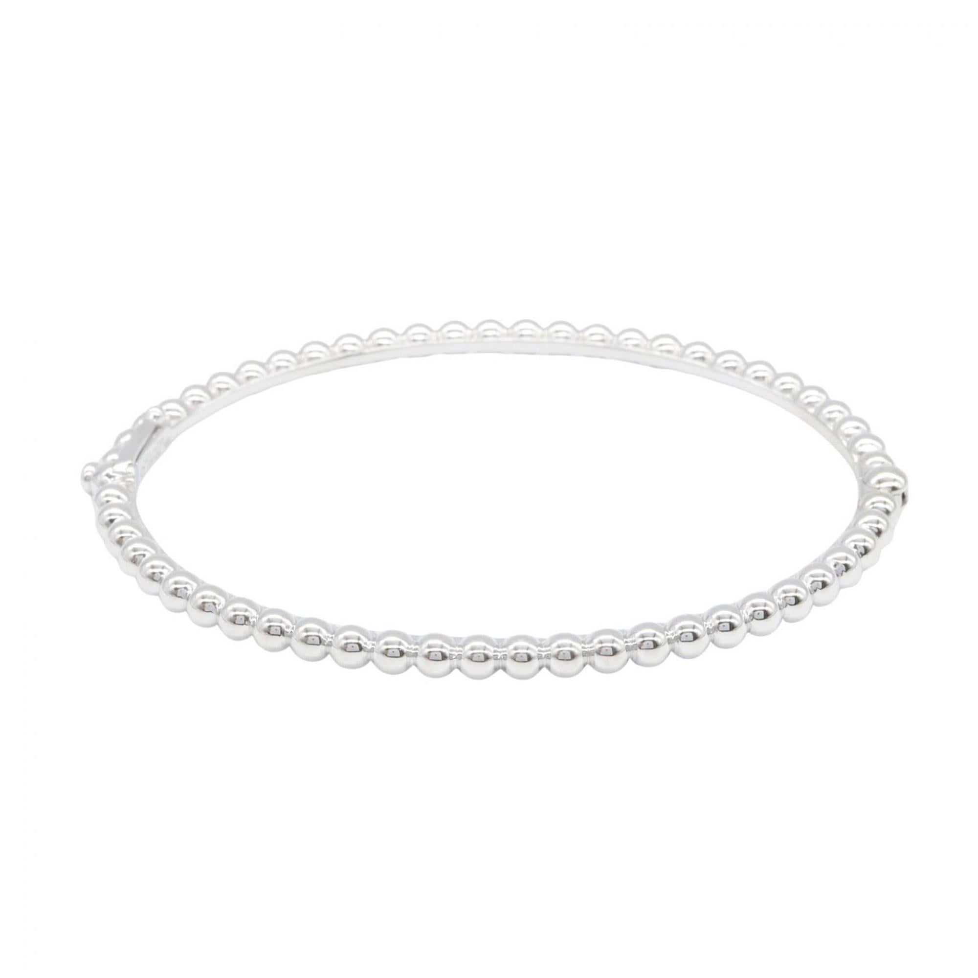 Van Cleef & Arpels PerlŽe Bangle, 18K White Gold, Women\'s, Silver, RO7A900