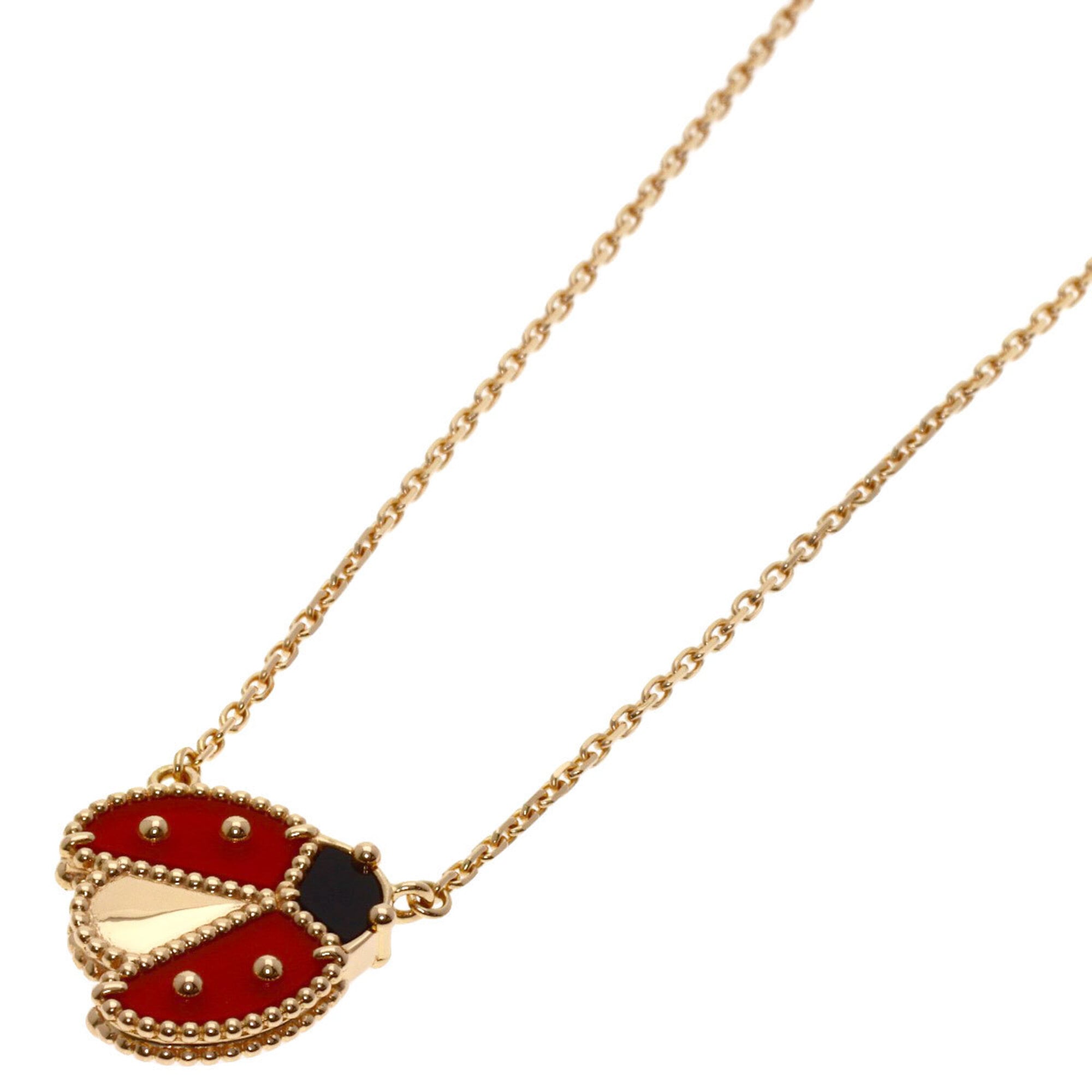 Van Cleef & Arpels Lucky Spring Open Wing Ladybug Necklace, 18K Pink Gold, Women\'s.