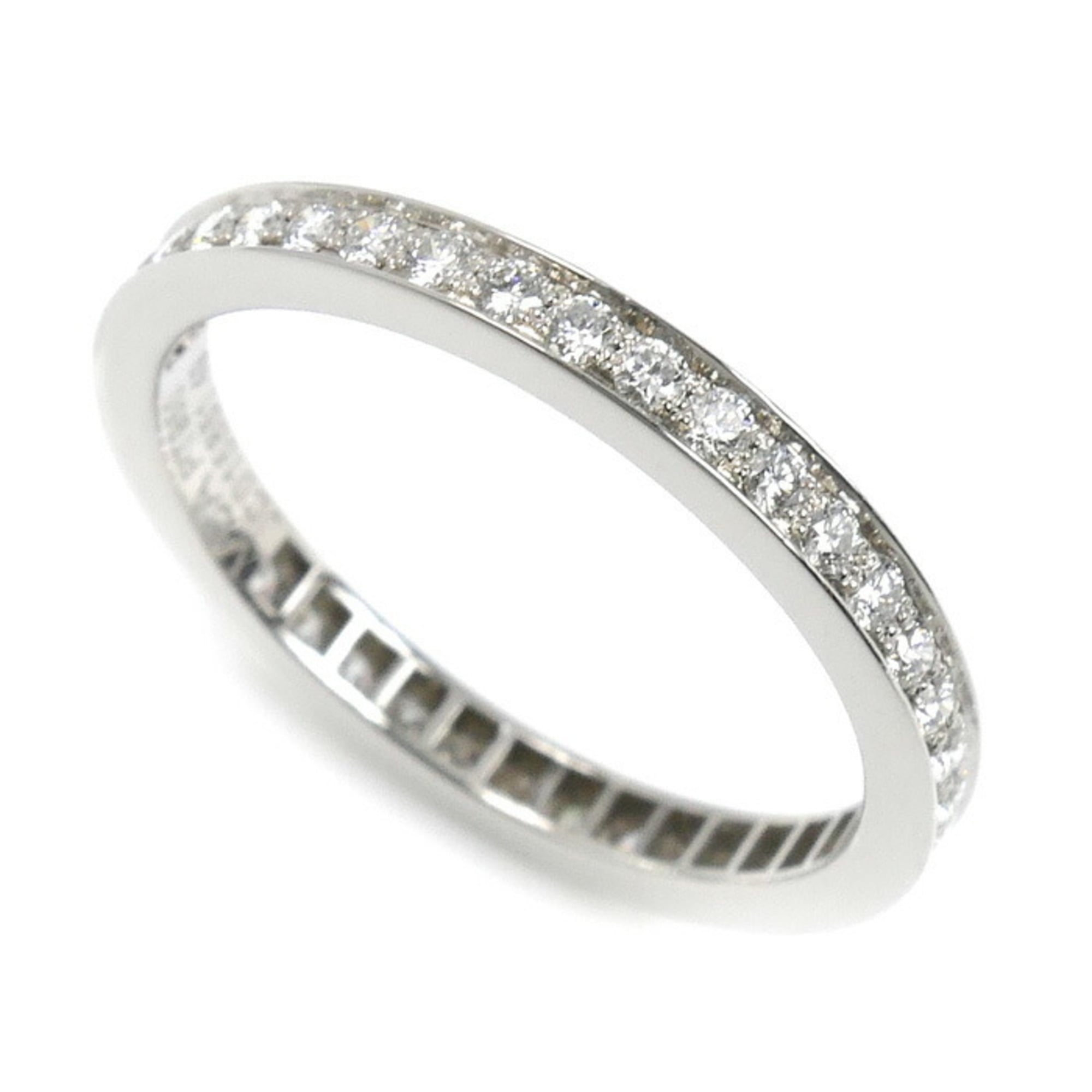 Van Cleef & Arpels Pt950 Platinum Romance Eternity Ring VCARPJMJ00 with Diamonds, Size 9, 49mm, 2.2g