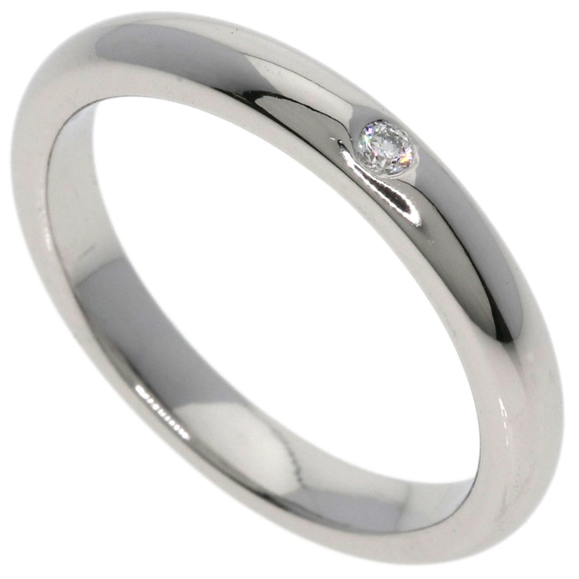 Tiffany & Co. 1P Diamond Ring, Platinum PT950, Women\'s.