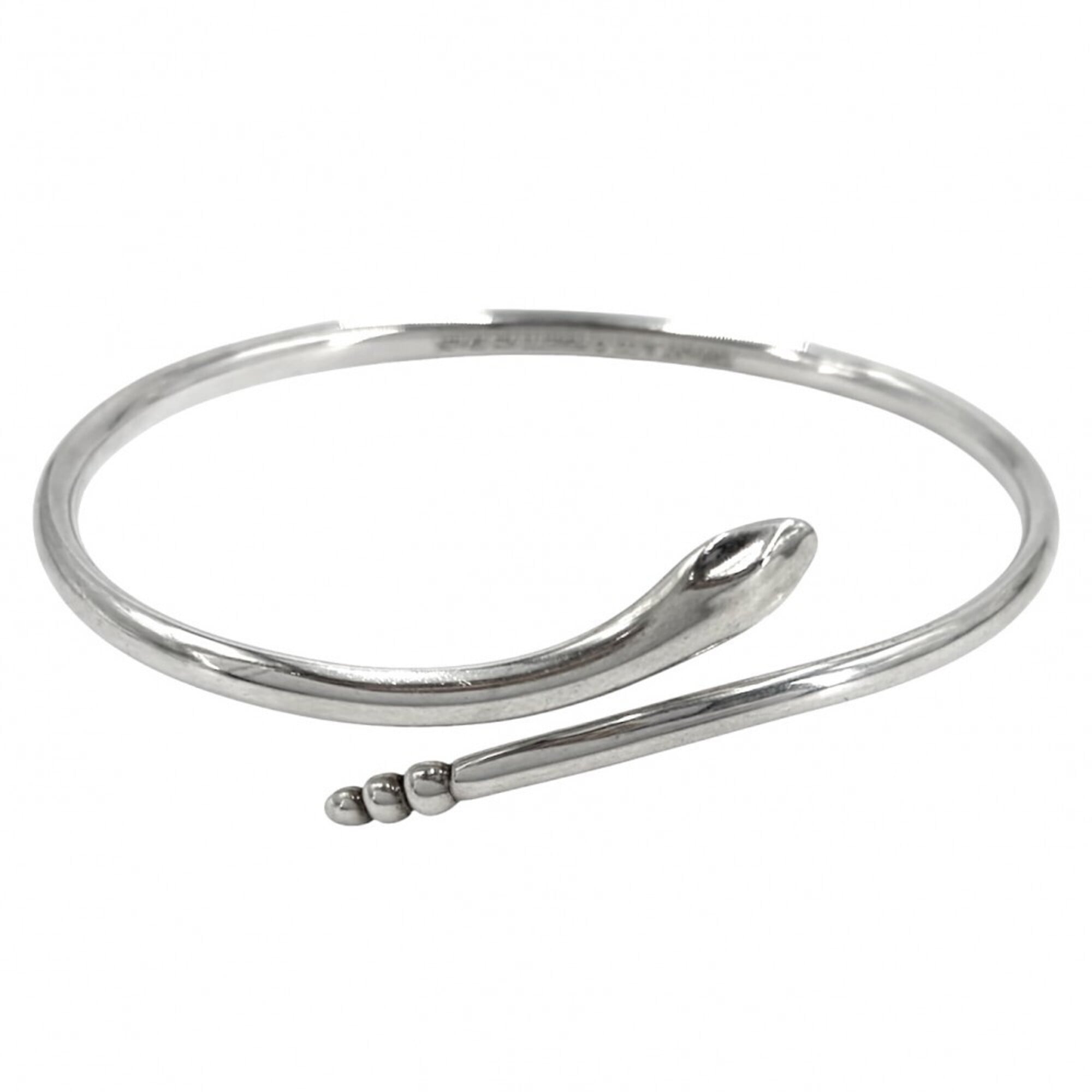 Tiffany & Co. Women\'s Snake Bangle Bracelet Jewelry Accessory, Sterling Silver 925, Approx. 21.2g