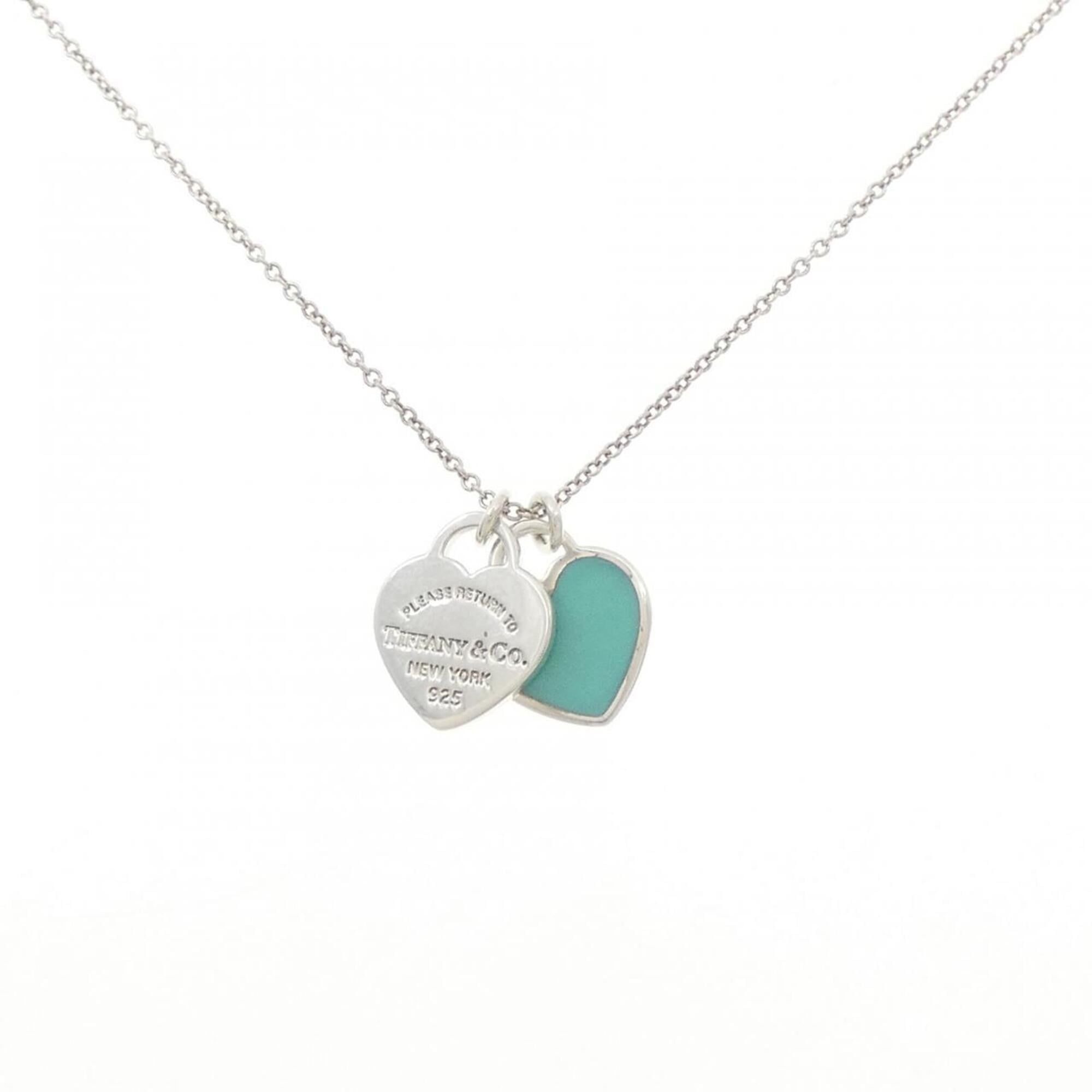 Tiffany & Co. Return to Mini Double Heart Tag Necklace