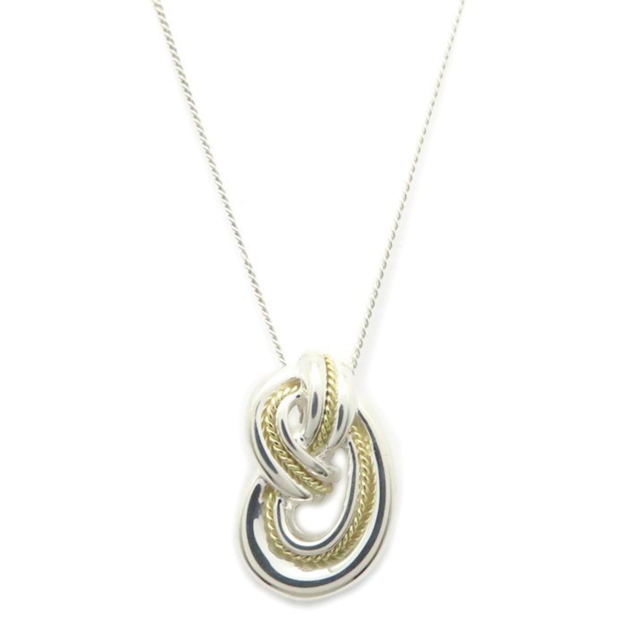 TIFFANY&Co. Tiffany Twist Knot Necklace SV925 x 18K Yellow Gold Women\'s 295650