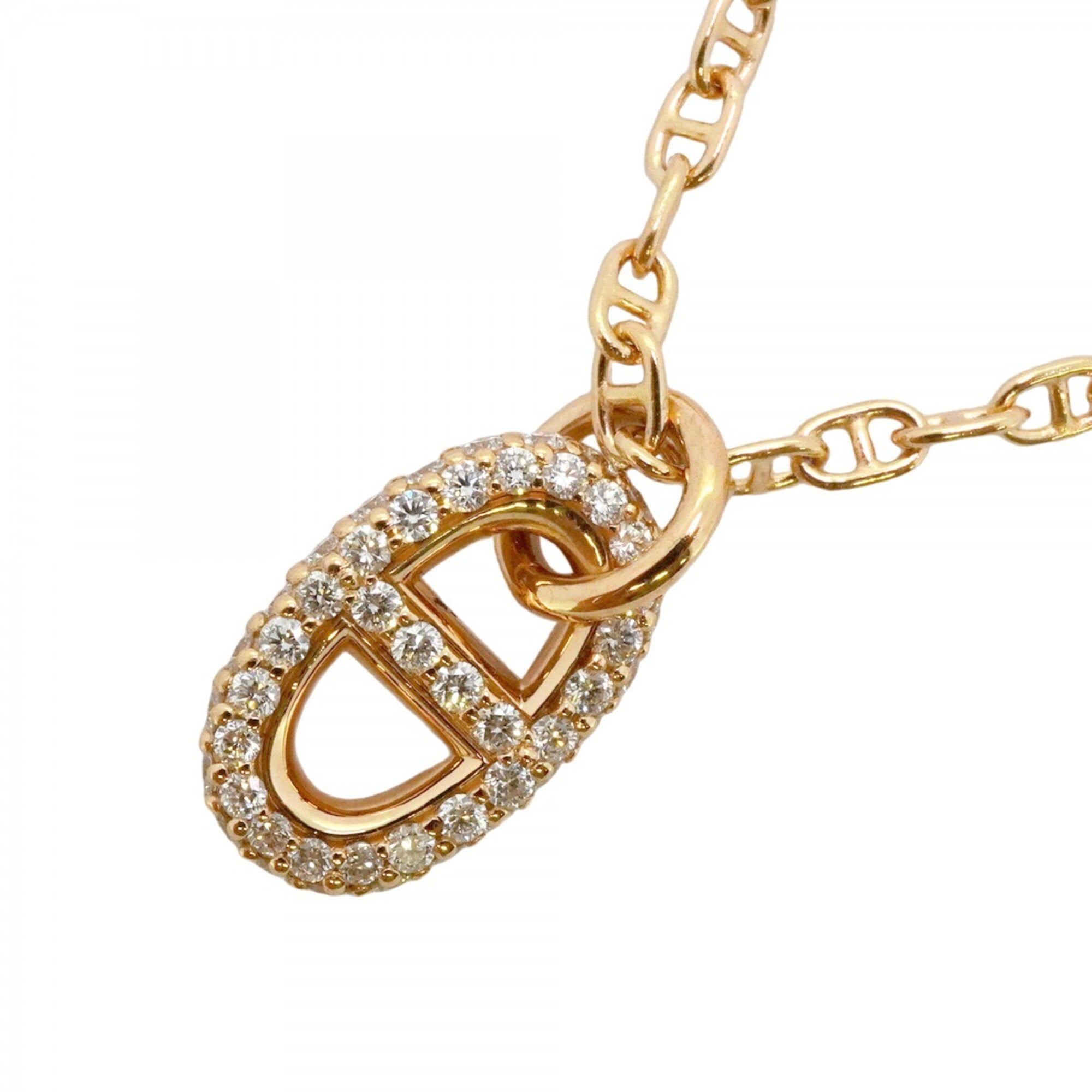 Hermes Farandole Necklace, 18KPG Pink Gold, Diamond, Women\'s