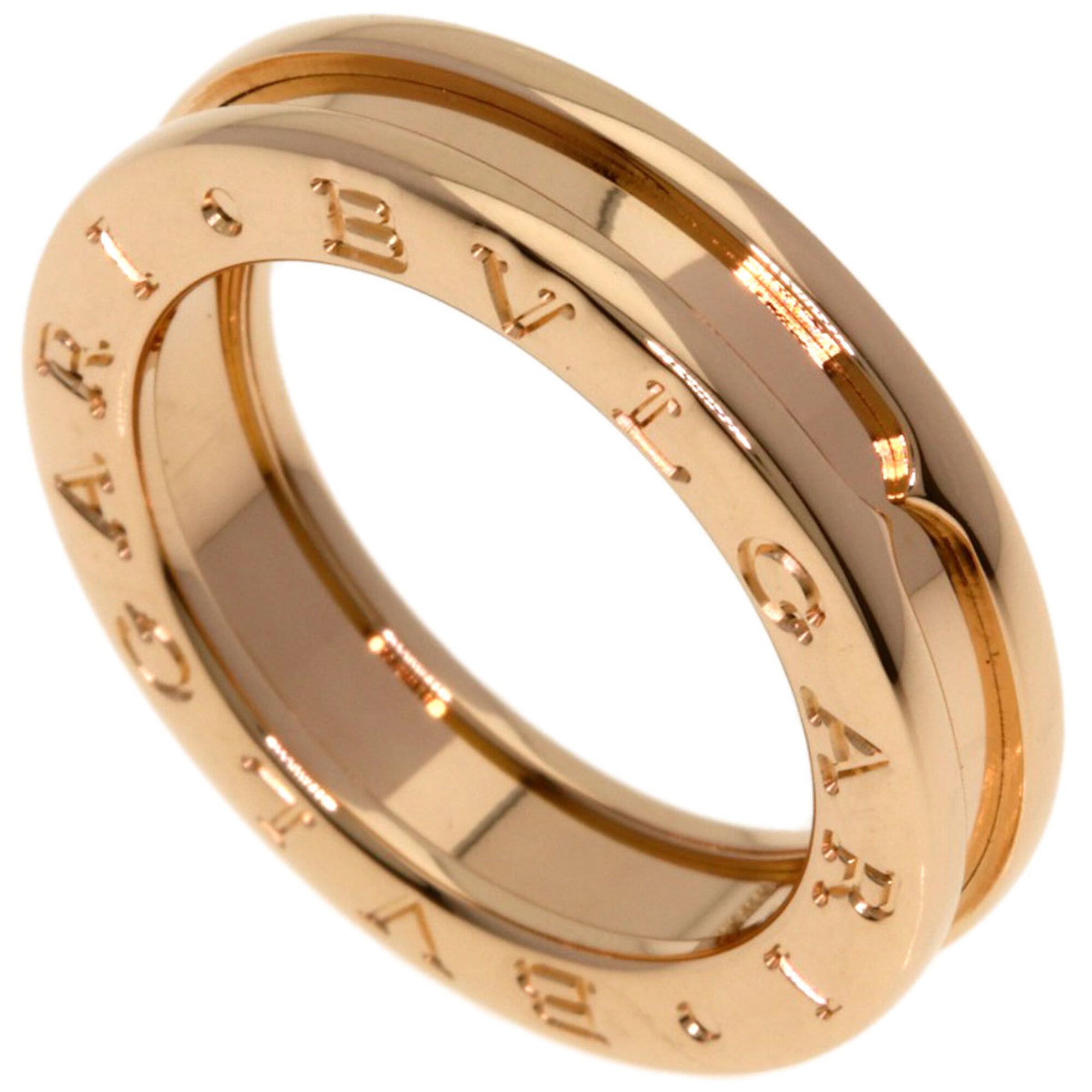 BVLGARI B-zero1 1-band #49 Ring, 18K Pink Gold, Women\'s.