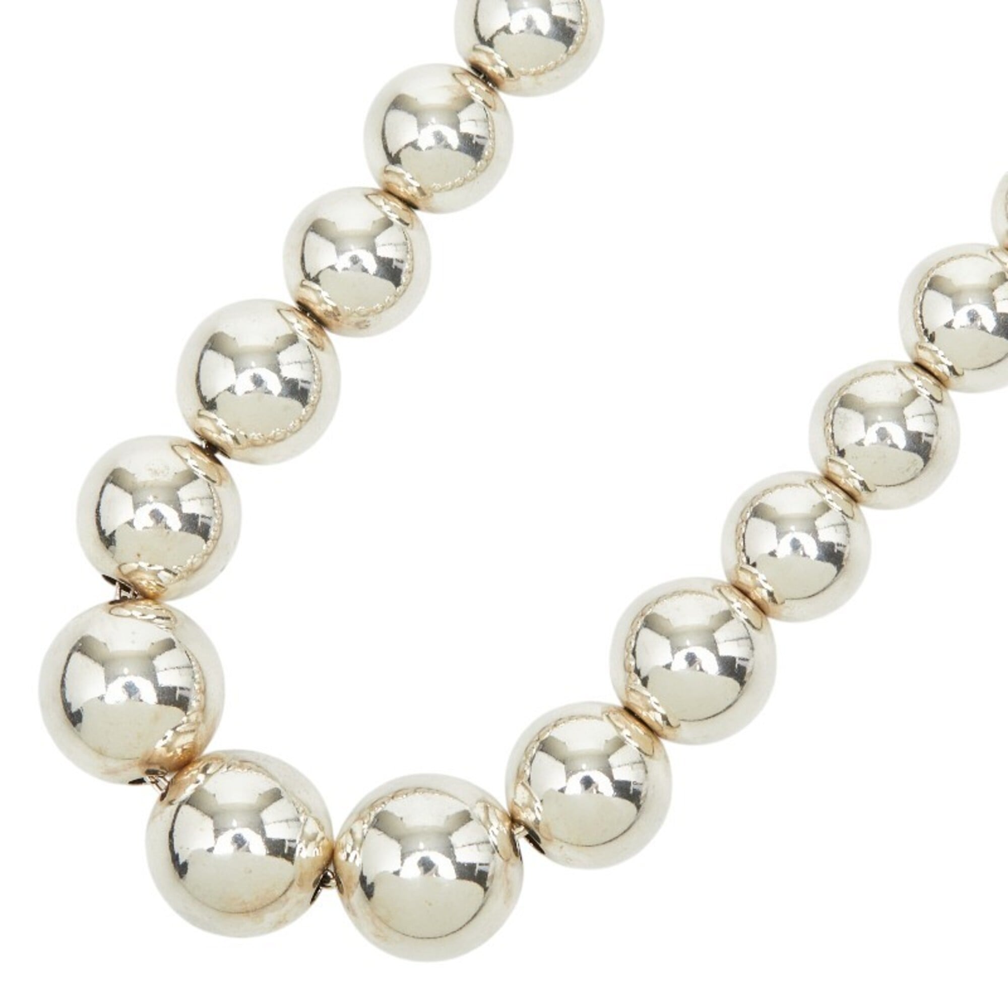 Tiffany HardWear Graduated Ball Necklace, SV925 Silver, Women\'s. (TIFFANY&Co.)