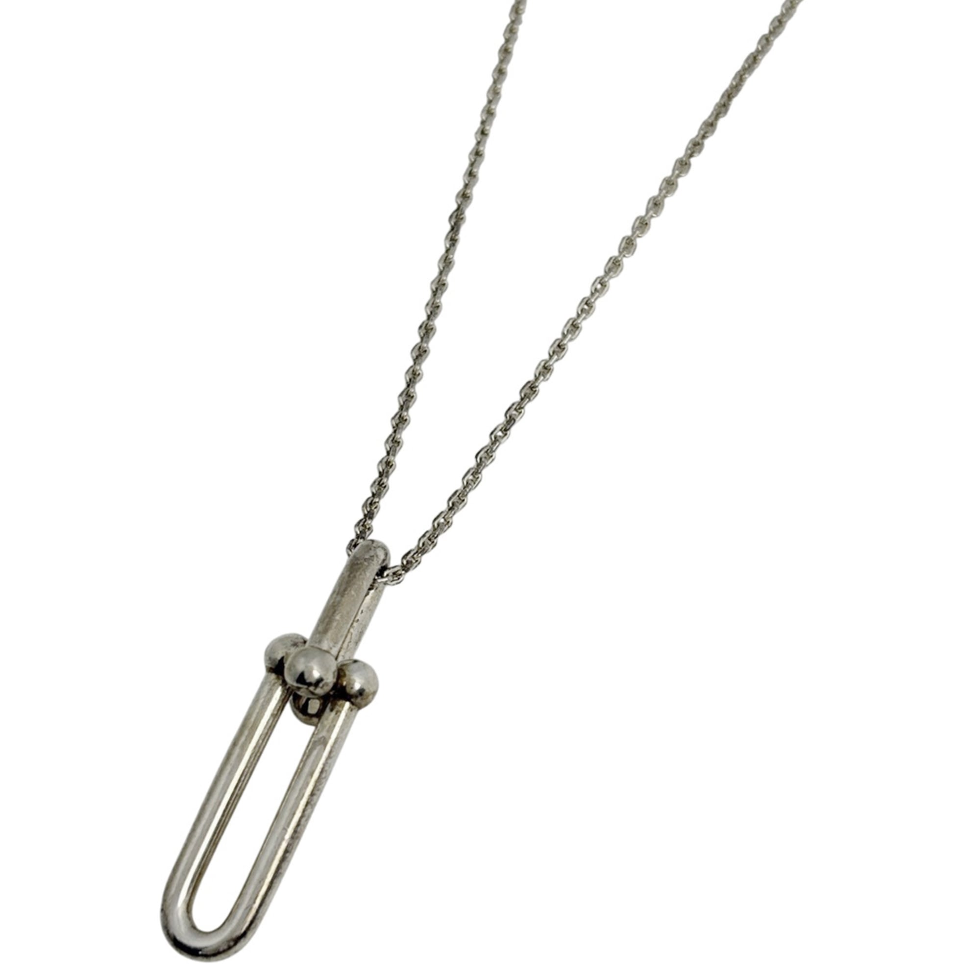Tiffany & Co. Hardware Link Pendant Necklace, Sterling Silver 925, Silver, Women\'s